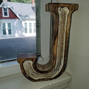 💥Wooden "J" decor